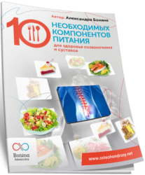 Постер: 10 необходимых компонентов питания для здорового позвоночника