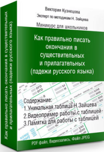 Видеокурс
 Как правильно писать окончания