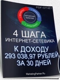 Чек-лист
 4 шага интернет-сетевика к доходу